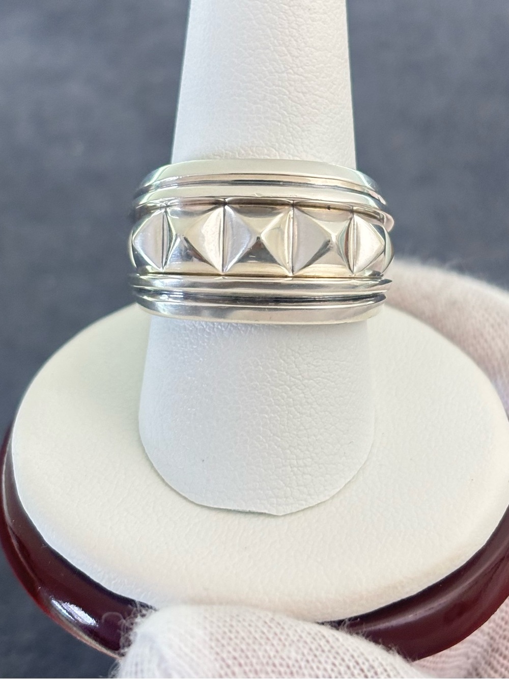 David Yurman Modern Renaissance Pyramid Ring 9.5 Unisex